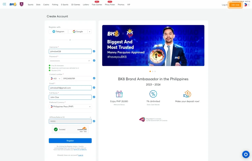 BK8 Create Account BK8 Create Account