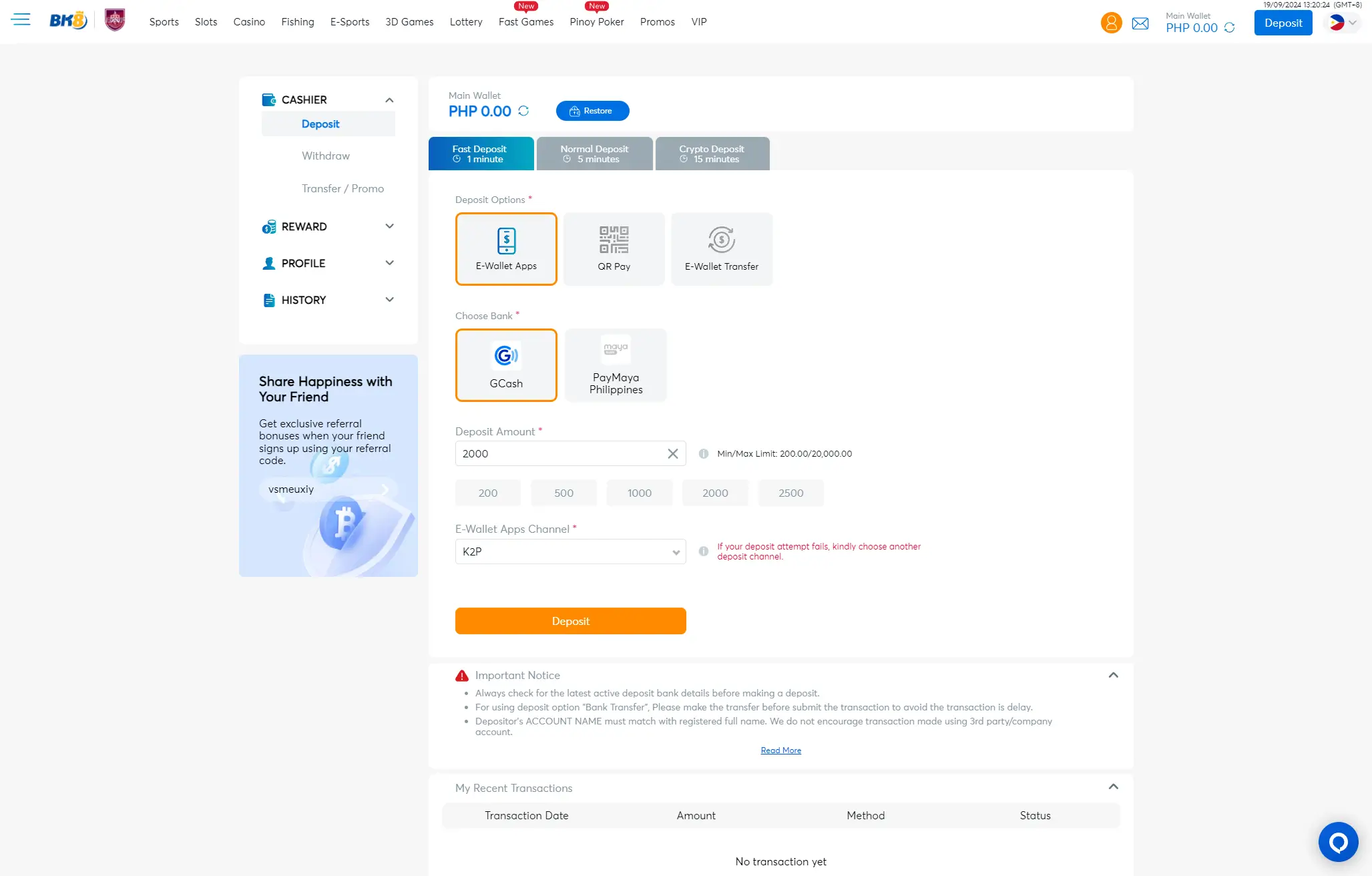 BK8 Fund Your Account BK8 Fund Your Account